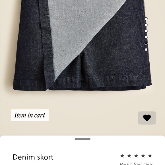 Black Denim Skort - Picture 5 of 6